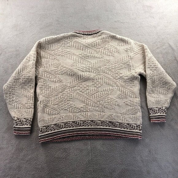 Shenandoah Women's Sweater Medium Embroidered Cardinal Beige Crochet Knit - Picture 12 of 12